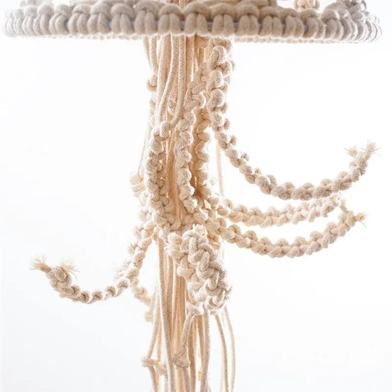 Boho Macrame Dream Catcher Handmade Woven Ornament With String Lights Jellyfish Dream Catcher For Hanging Decor-Hot