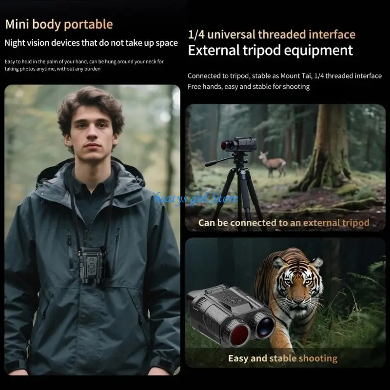 C7AB 4K Day Night View Monocular with 28X Enlarge & 7 Adjustable Mode for Outdoor Monitor Wildlife Observation