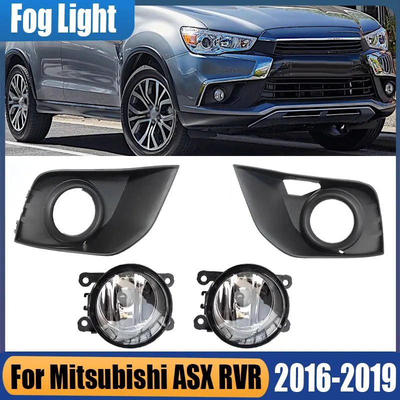 

For Mitsubishi ASX RVR Outlander Sport 2016-2019 Car Front Bumper Fog Light Frame Light Cover Auto Signal Lamp Fog Lamp Assembly