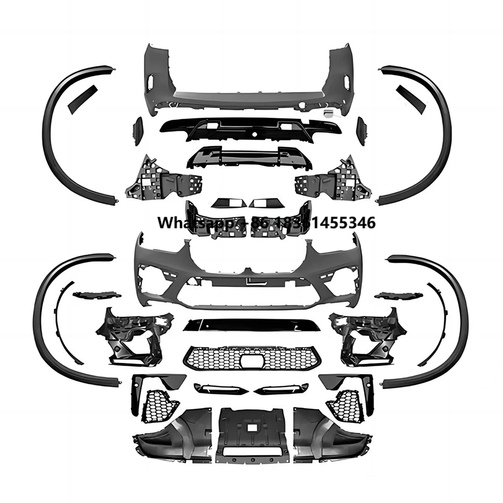 

For BG 05 X5 19-23 Change to F95 X5M Style Front Rear Bumper Side Skirts Fender Flares Full Body Kit