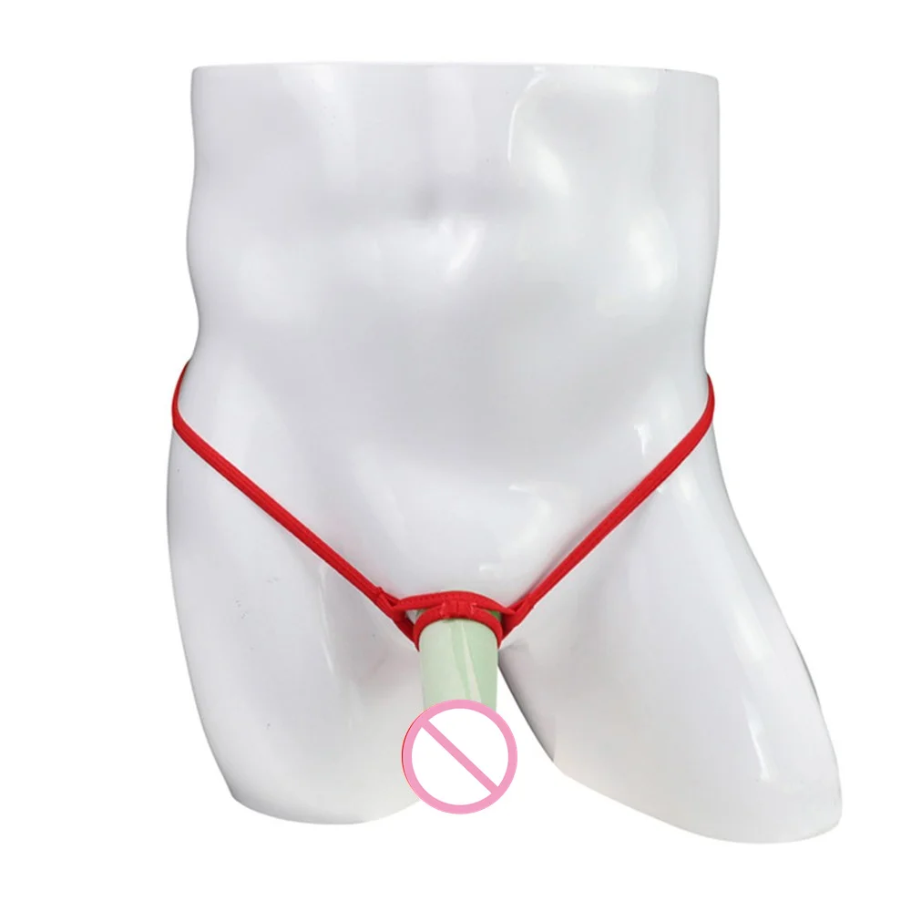 Sexy Mens Cock Ring Underwear Man Open Crotch G-string Hole Thongs Men Erotic Lingerie Crotchless Ultra-Thin G-Strings Panties