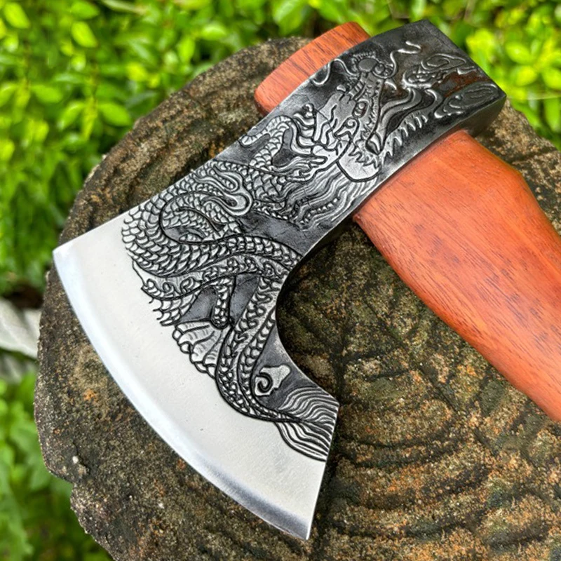 فأس تكتيكي متعدد الوظائف للدفاع عن النفس في الهواء الطلق فأس يدوي لقطع الخشب السياحي لمستلزمات التخييم الحطاب #4