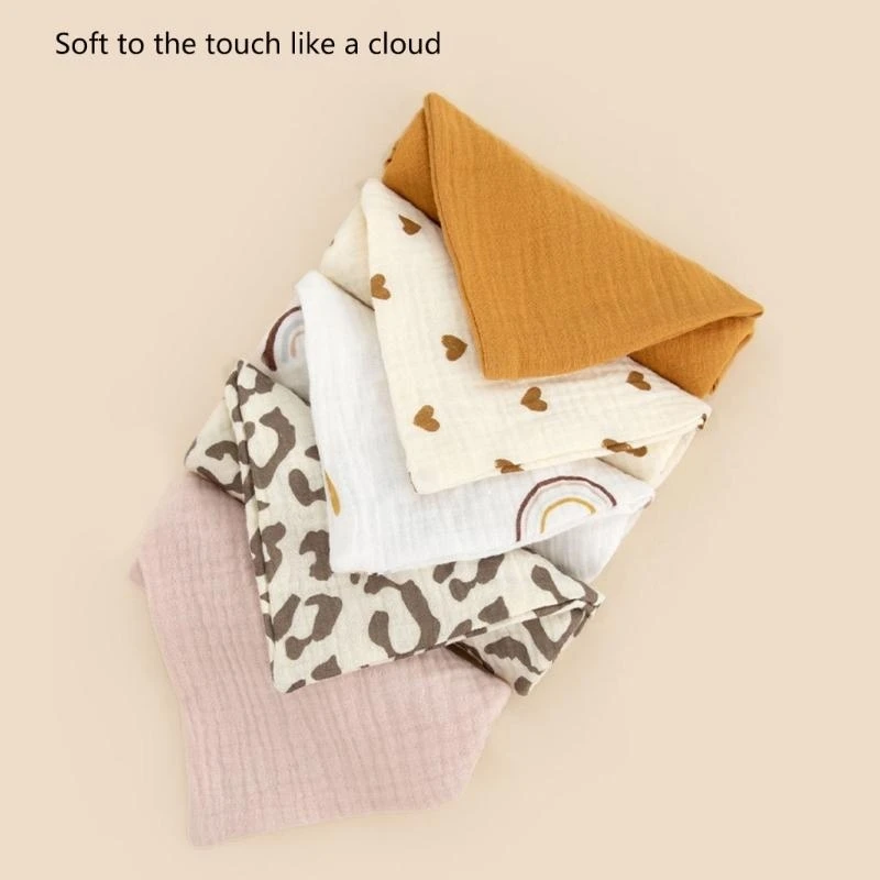 J15U 5 قطعة منشفة لعاب الأطفال منشفة الوجه مناشف لحديثي الولادة منديل تنفس مربع منشفة التمريض إمدادات الطفل الطفل مسح #3