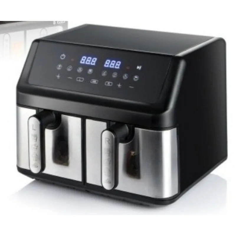 Dual Basket Air Fryer, Large Capacity Dual Zone Multi Cooker, Smart Touch Screen Oil Free Healthy Cooking With Double Pots