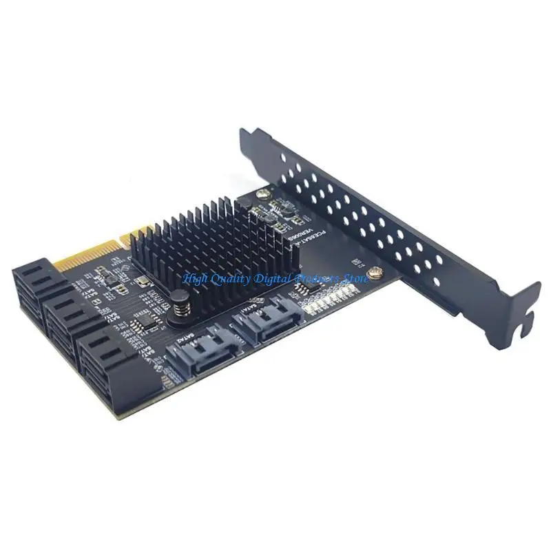 

U2JE PCIe Card 8 Port SATA3.0 Low Profile Bracket 6Gbps SATA3.0 PCIe Card 8-Port