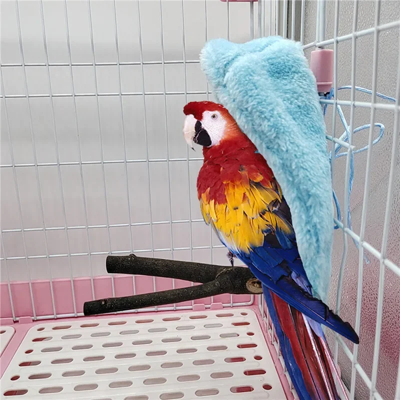 Wool Bird Blankets Bird Comfort Corner Parrot Cage Nestling Hut Warm Bird Nest House Bed Hanging Hammock Toys