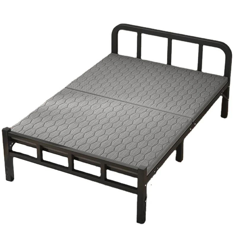 

2026Folding Single Bed Multi-functional Portable Steel Frame Thick Plate Folding Bed Office Simple Adult Nap Camp Bed