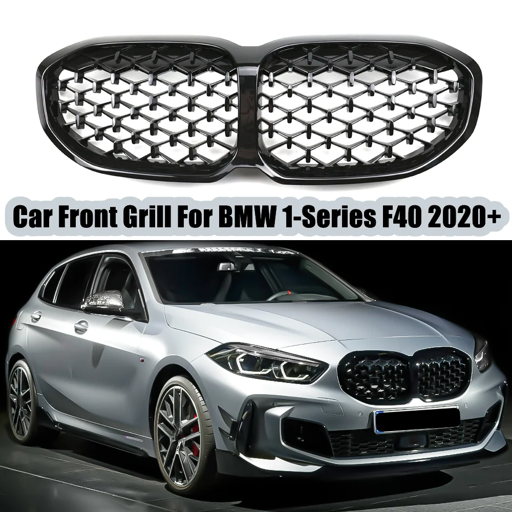 

Car Front Kidney Bumper Grill Diamond Meteor Style Racing Grill For BMW F40 1 Series 2020+ For Replacement Part Car Accessories