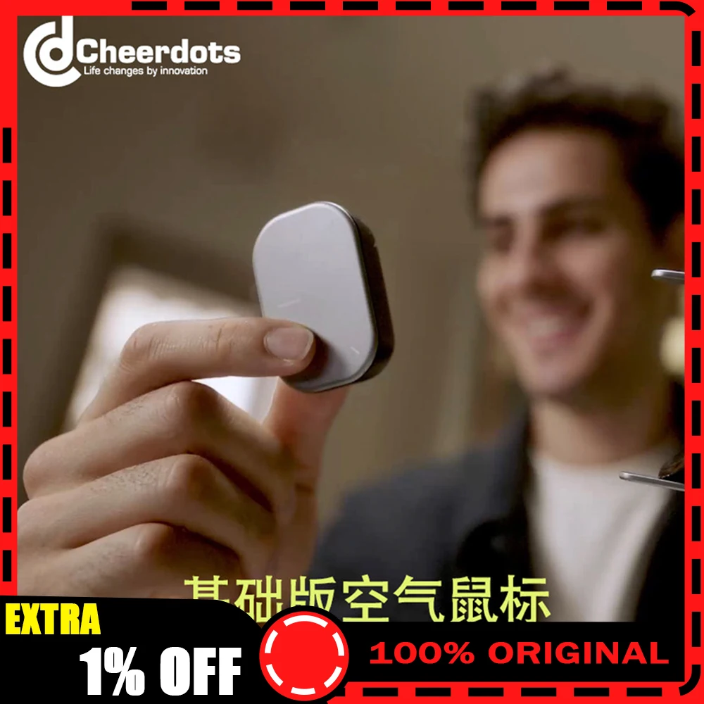 Cheerdots 2 Dual-Mode Wireless Air Mouse Portable Presentation Remote Bluetooth Controller for Laptop Tablet Office Meeting