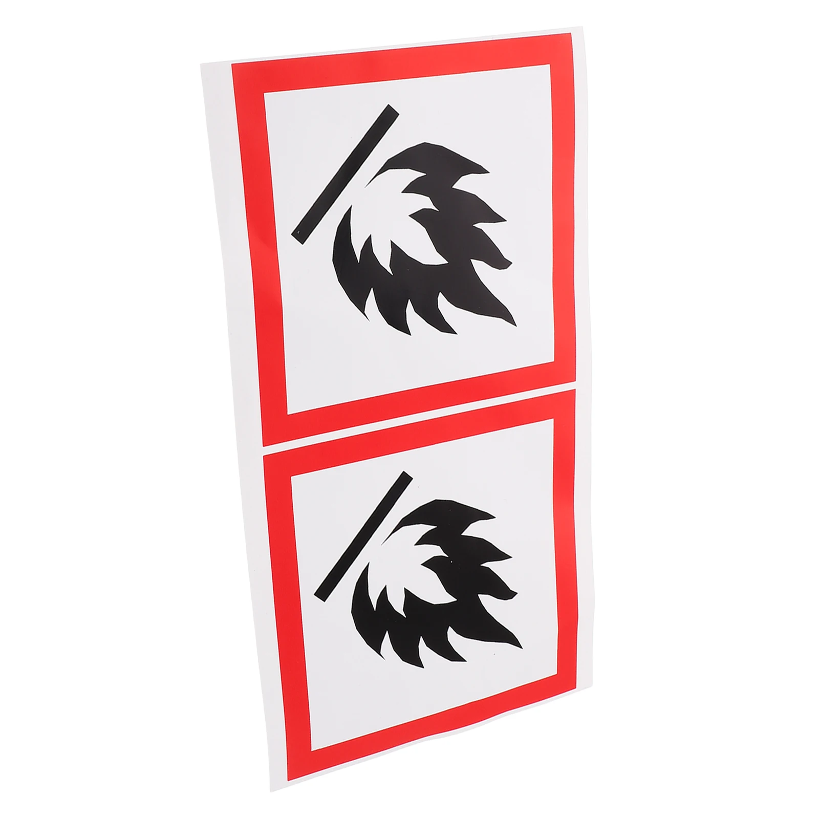 

2Pcs Fire Safety Stickers for Trash Cans Self Adhesive Flame Warning Labels Weather Resistant Decals Public Places