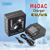 ToolkitRC M6DAC V2 Dual Channel Smart Lipo Battery Charger Discharger AC 200W DC 400WX2 16A for 1-6S LiHV LiPo PD 65W Model Car