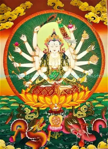 

Cundi bodhisattva Тибетский тангка, также известный как Bhagavati I