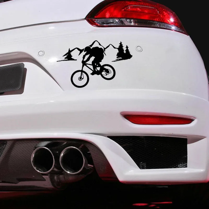 Car stickers mountain bike riding mountain road styling car stickers car decals auto parts waterproof sunscreen PVC15CM