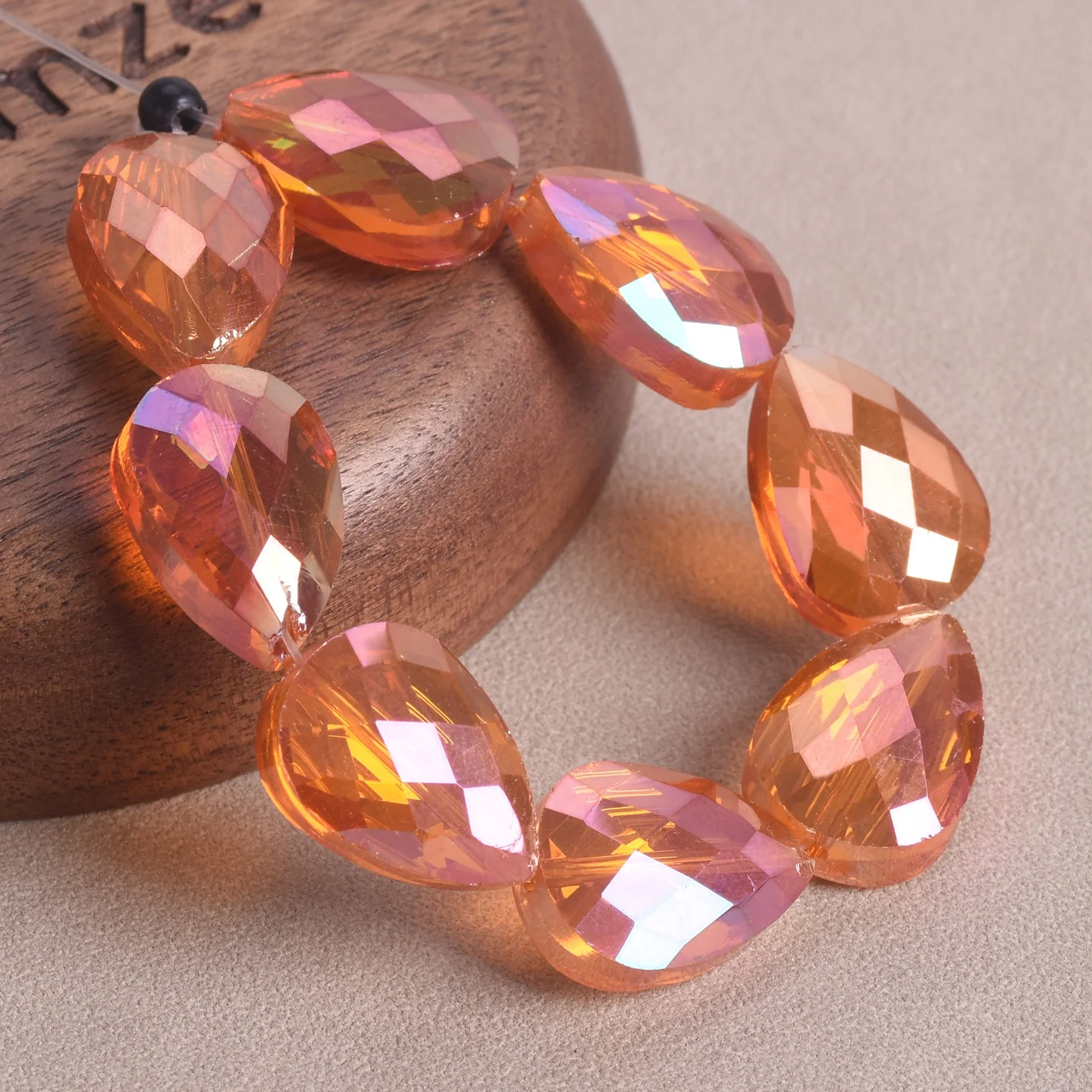 5 Stuks Druppel Gefacetteerd Kristal Glas 18X13Mm 24X17Mm Losse Kralen Voor Sieraden Maken Diy Ambachten