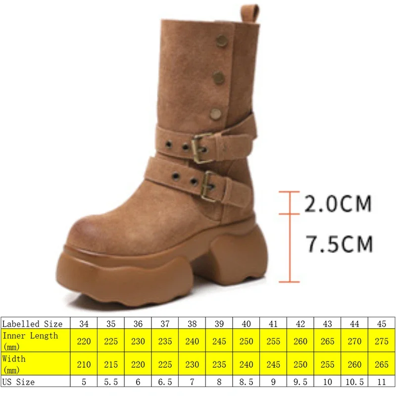 Fujin 9.5cm Natural Genuine Leather Ankle Booties Autumn Motorcycle Spring Ladies Fashion Chimney Shoes Boots Women Moccasins