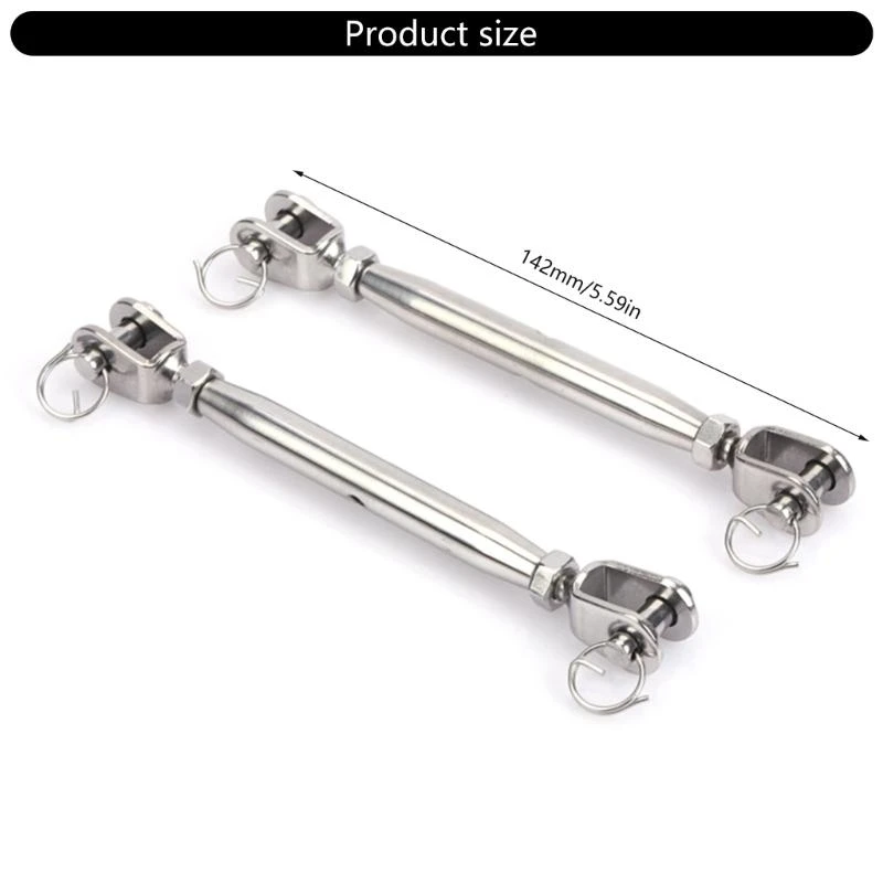 5Pieces Sturdy M6 Turnbuckles Accessories For Rope And Cable Tension Adjustment