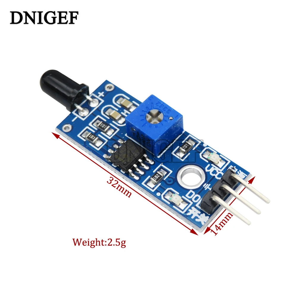 DNIGEF 1 PCS IR Flamme Sensor Modul Detektor Smartsense Für Temperatur Erfassen Geeignet 3Pin