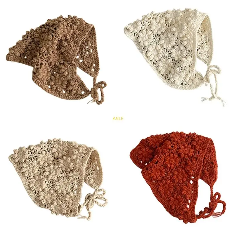 

Elegant Trimmed Knitting Headgear Openwork Design Baby Girls Fashion Hair Scarf