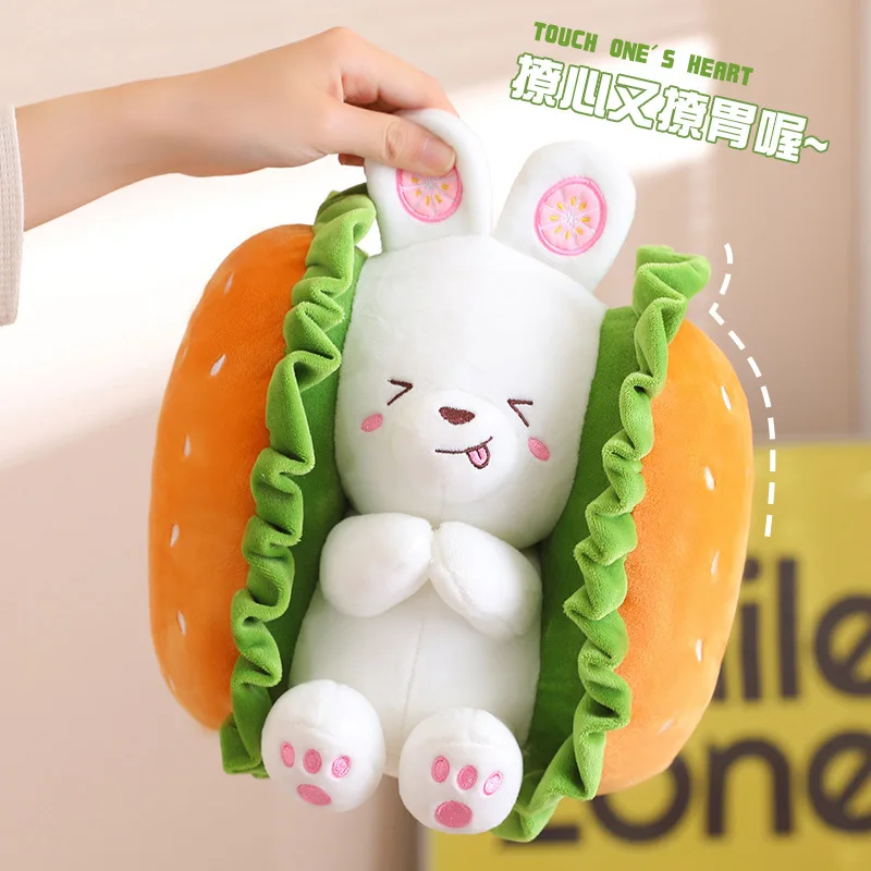 

Creative Simulated Hamburger Corgi Bunny Plush Pillow Anime Delicious Stuffed Food Plushies Toys Cute Soft Sofa Chair Room Decor