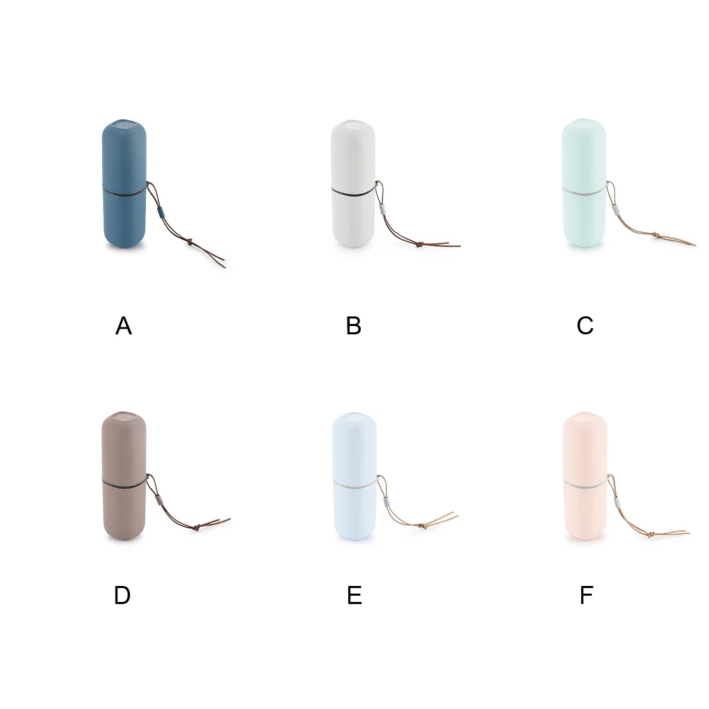 Toothbrush Case Portable Capsule Toothbrush Cup Holder Trips Storage Box Case Container Bathroom Business Use Hiking