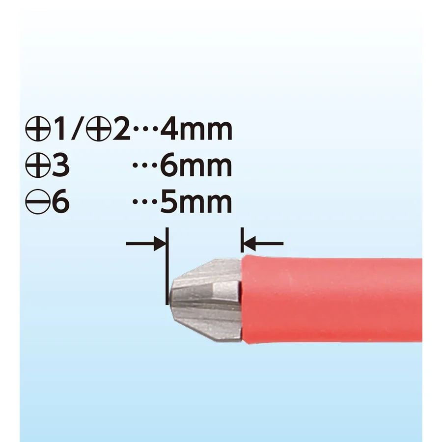 VESSEL Coated Pipe Rigid Screwdriver Bits 40V Single End GO-SAI Phillips Slotted Bit Japan Tool Accessories GSC Series