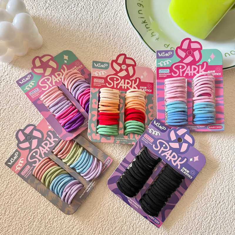 

Candy Color Elastic Bands New for Kids Girls Cute Windmill No Damage Thumb Rings Hair Ties Decor Durable Kit
