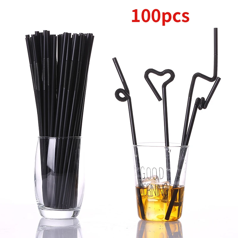 

100-1000Pcs Multicolor Kunststof Straws for Wedding Party Supplies Beverage Kitchen Cocktail Drinking Straws pajitas plastique