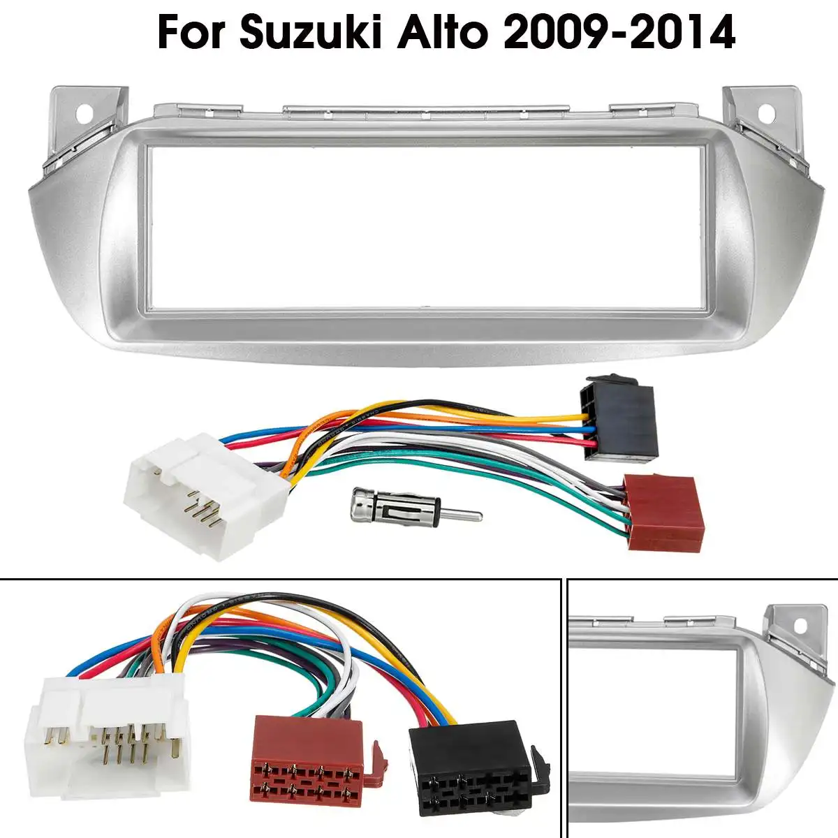 For SUZUKI Alto for NISSAN Pixo For Marati A-Star Car Radio Fascia Panel Frame CD DVD Dash Audio Cover Trim with ISO-DIN Adapter