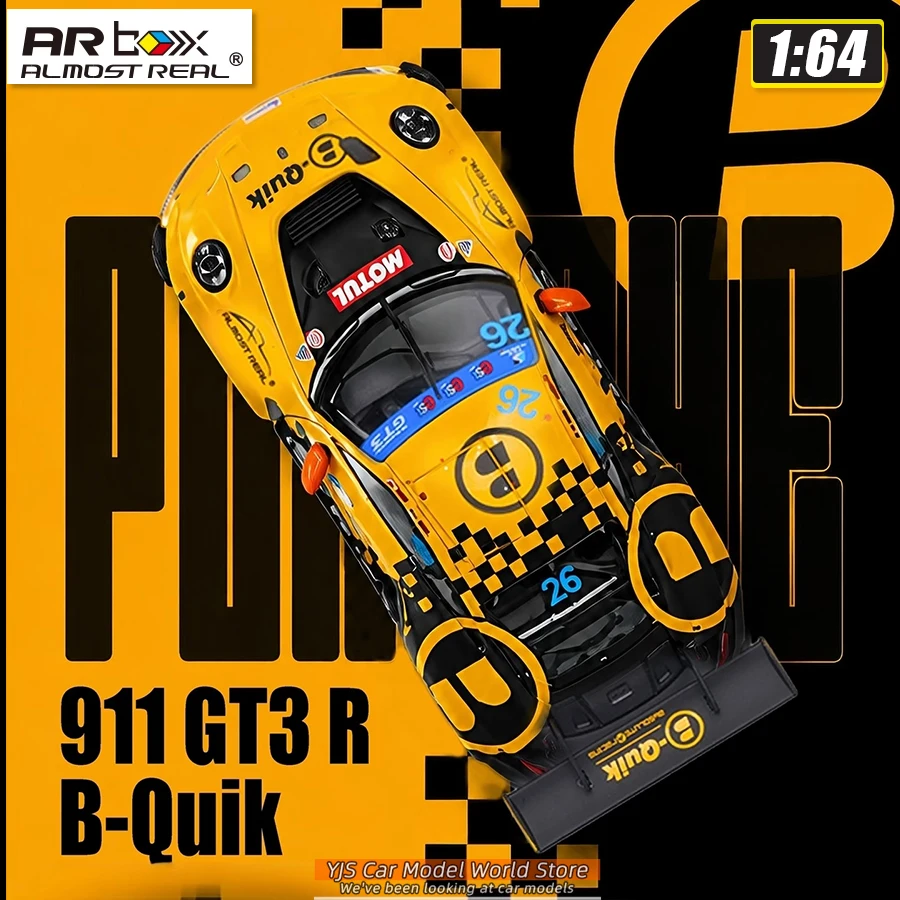 ar-box-ダイキャストモデル-1-64-ポルシェ-911-gt3-r-2025-タイランド-シリーズ-b-quik-アブソリュート-レーシング-26台の車種コレクション