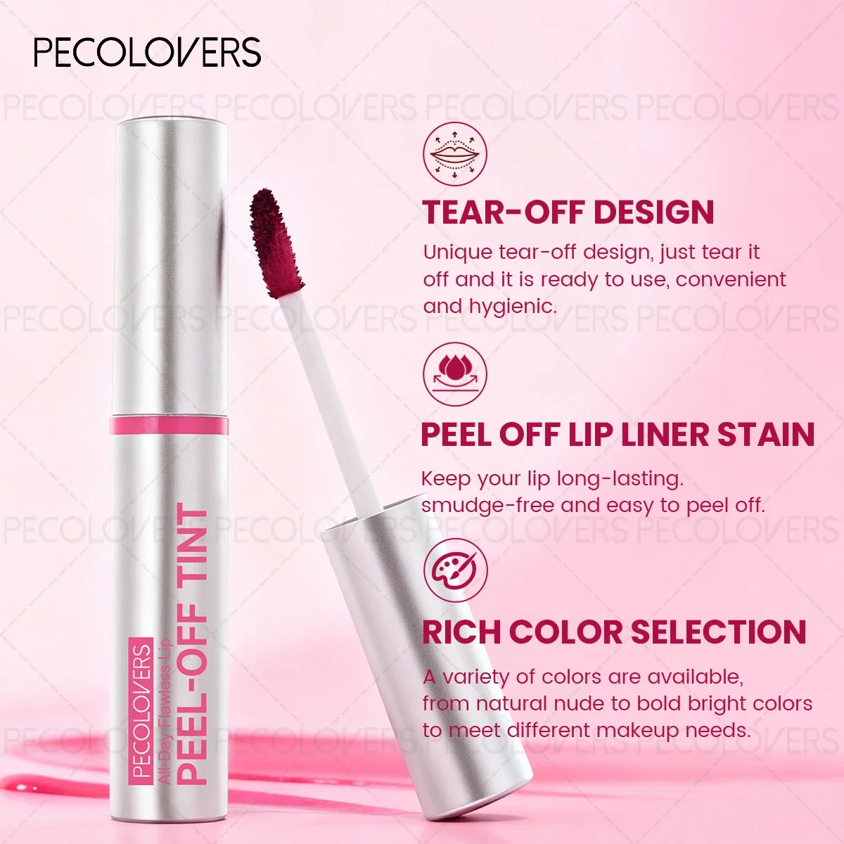 1PC Peel-off Lip Gloss - Suitable for All Skin Types, with A Glossy Finish, Long-lasting Moisturizing, Non-sticky Formula