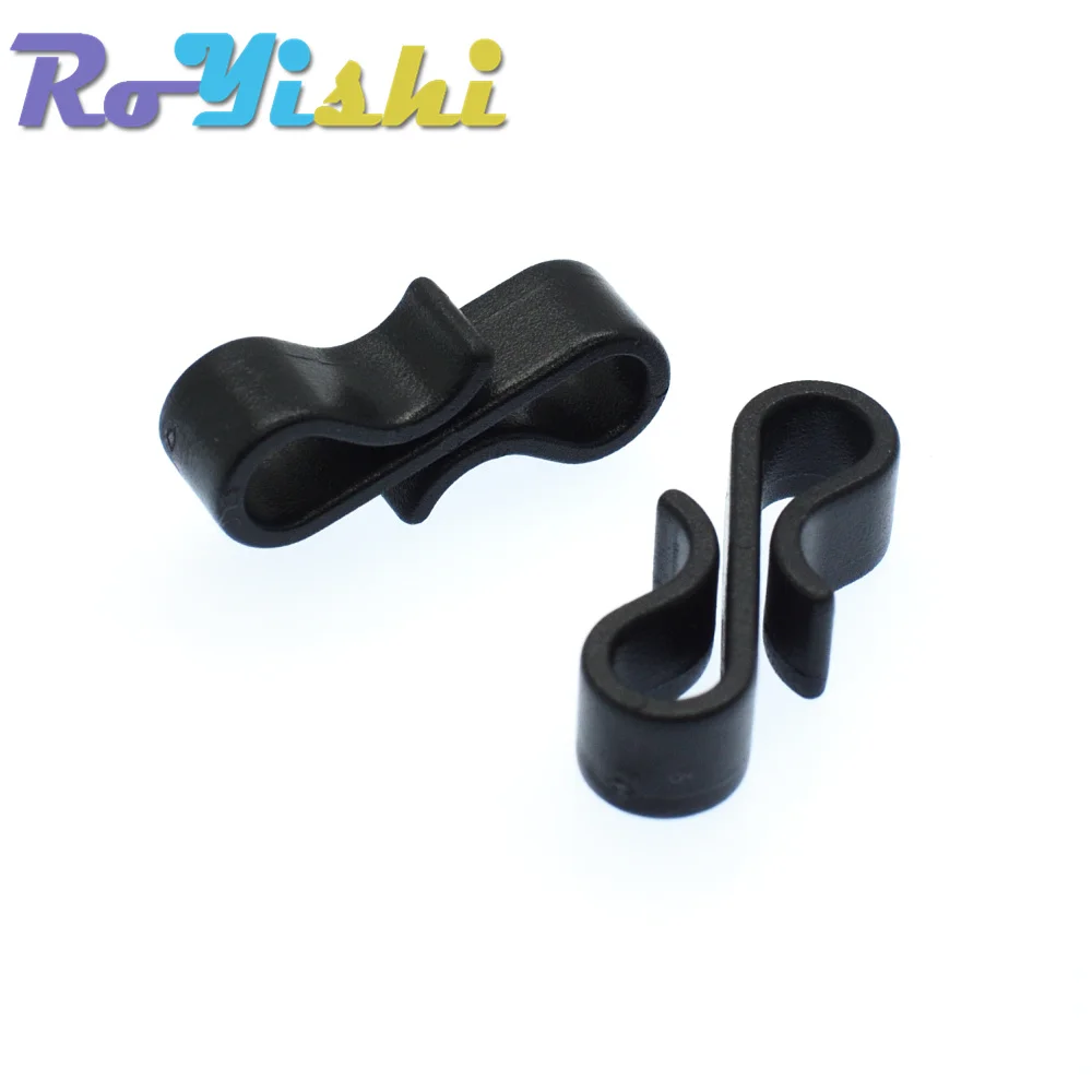 10 Pcs/Pack Black Plastic Buckle HardwareBelt Webbing Clip For Backpack Strap Tactical Bag Parts Accessories