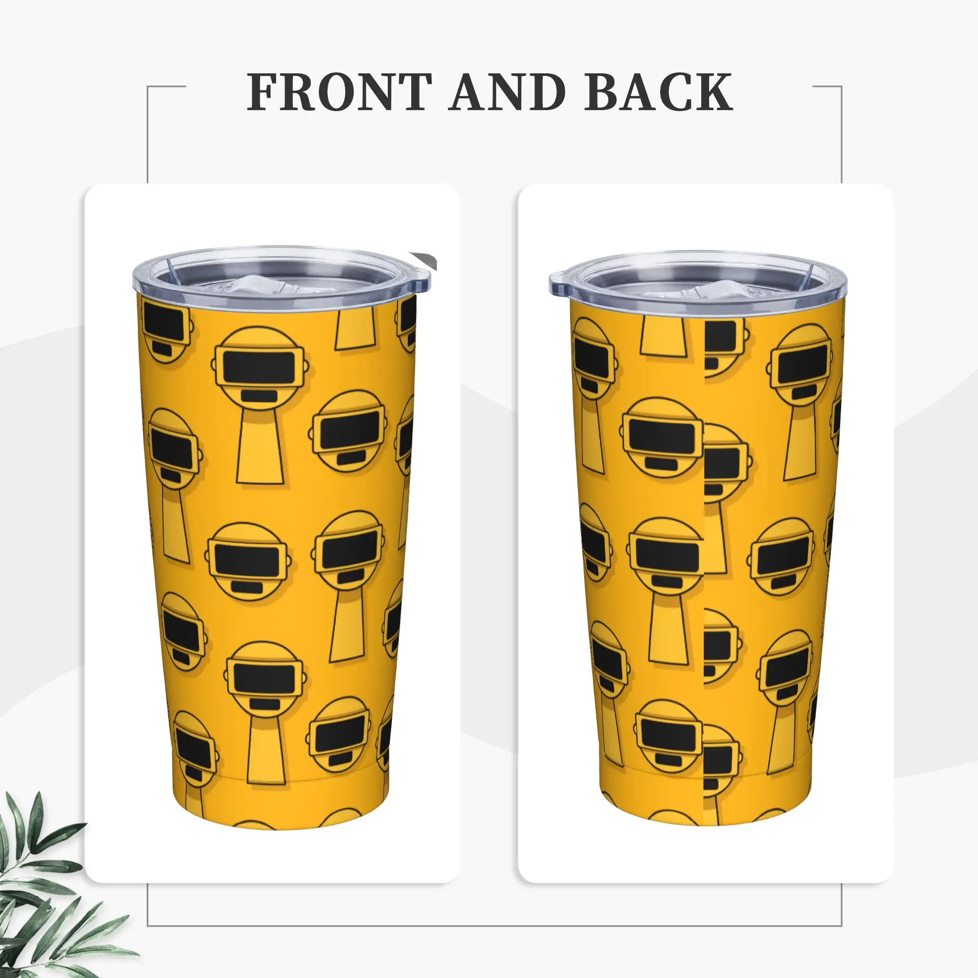 Sprunki Cartoon Anime Tumbler Vacuum Insulated  Thermal Cup with Lid Straw Double Wall Mugs Hot Cold Drink