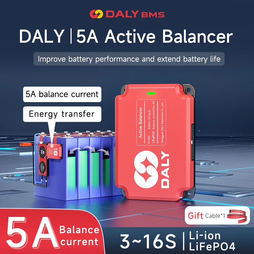 Daly BMS 5A Balancing Board 18650 Active Equalizer Balancer Lifepo4 3S 4S 8S 10S 13S 16S Active Balancer Lithium Battery Packs