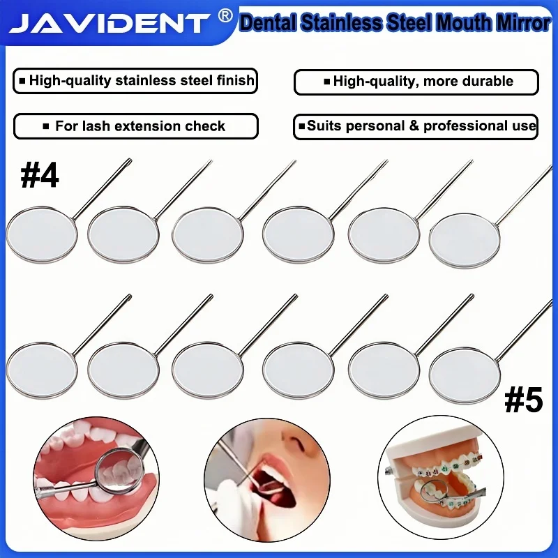 

Dental Planar Magnifying Rhodium-Plated High-Definition Oral Camera; Small Mirror for Implant and Tooth Extraction Examinations