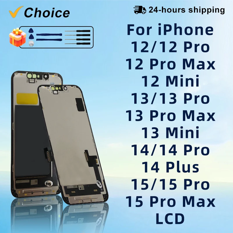 NEW AAA OLED LCD For iPhone 12 13 Display With 3D Touch Incell Screen For iPhone 14 Pro 14 Plus 15 Pro max LC Replacement Parts