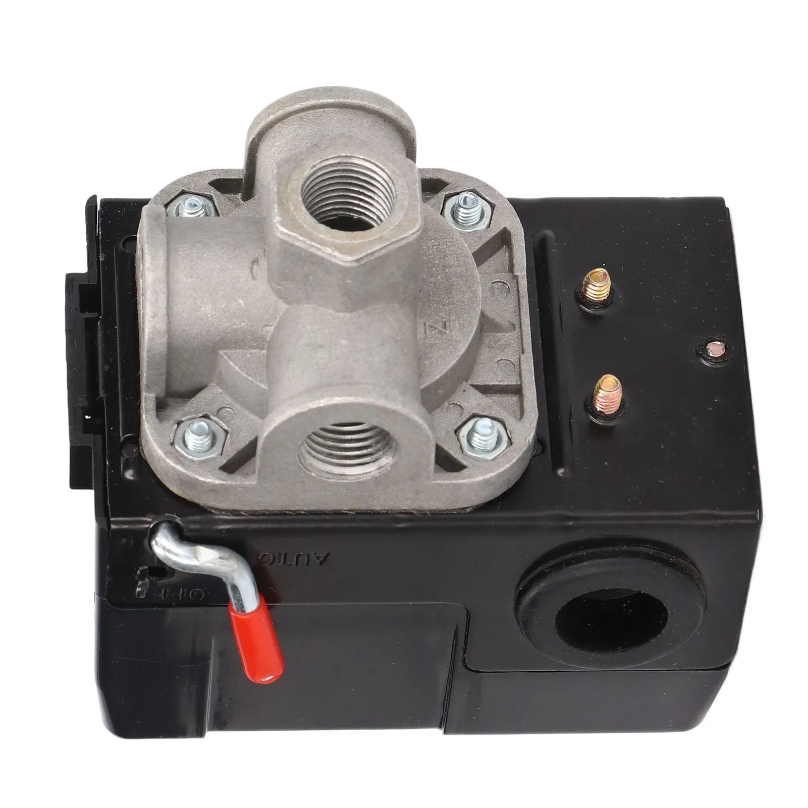 Air Compressor Pressure Switch 4 Ports Pressure Control Switch with On Off Metal Lever and Unloader