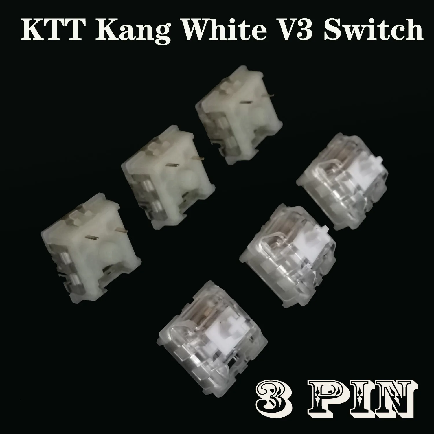 

KTT Kang White V3 Switches Mechanical Keyboard Switch 3Pin Custom Cherry RGB SMD Gaming Compatible With MX Switch GK61 Anne Pro2