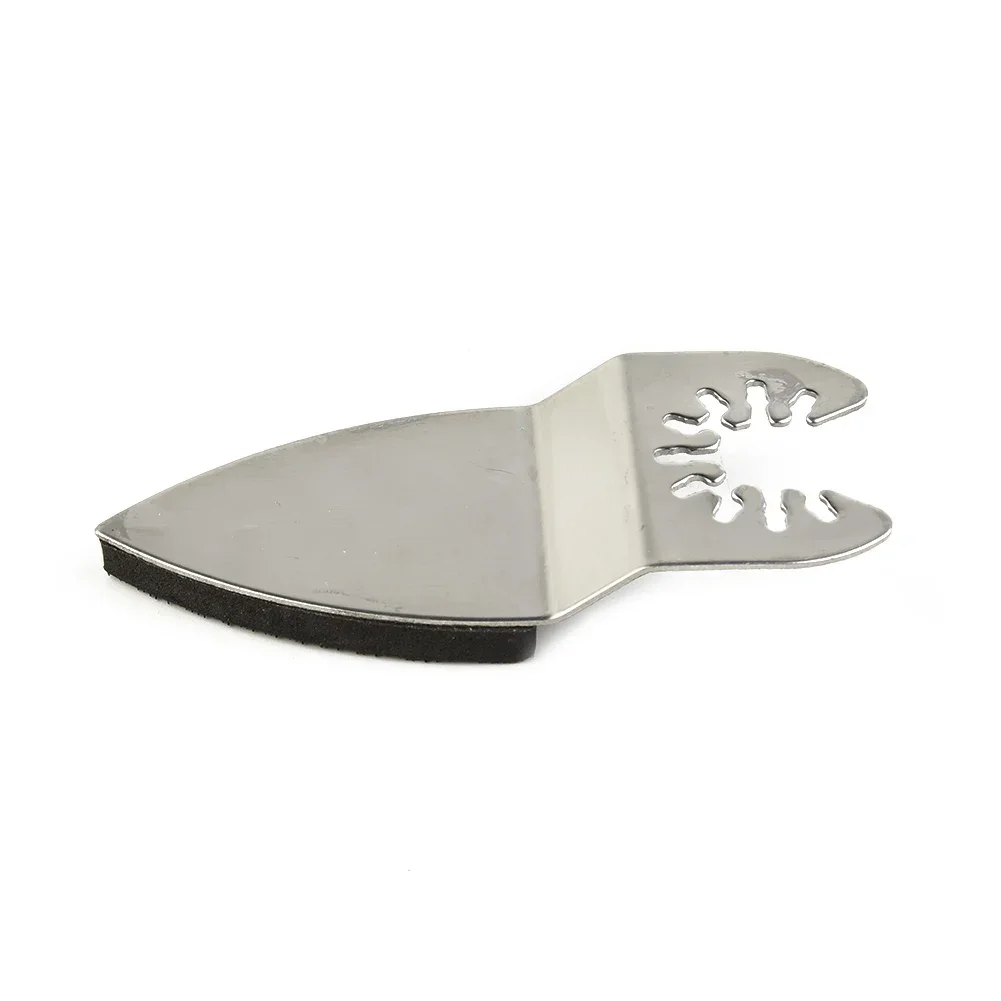 Tampon de Ponçage de Base, Rainures, Fentes, Argent, Acier Inoxydable, 81.5x7mm, Doigt Noir, Outil Multifonction, Doigt Osccorporelle