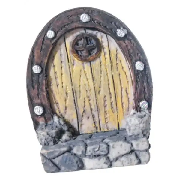 Miniature Door Ornament Resin Craft Creative Garden Decor Bonsai Accessory for Outdoor Yard Aquarium and Home Display