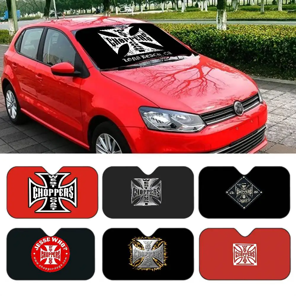 West Coast Choppers Windshield Car Sunshade Funny Animal Windshield Sun Shade Window Cars Folding Rays Sun Visor Protector