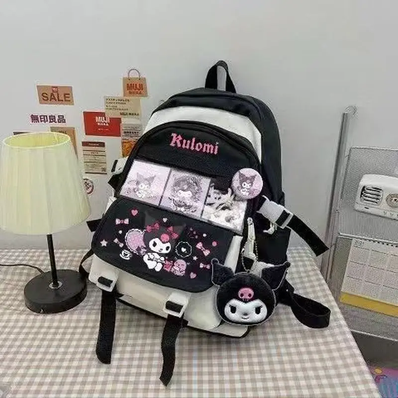 Sanrio Cartoon Cinnamoroll Junior High School Student Female Student Large Capacity Kuromi Cute Sweet Girl Backpack Birthdaygift