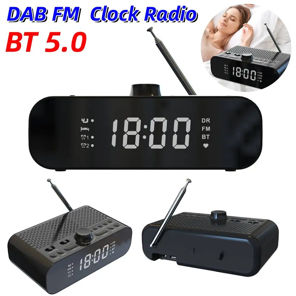 

Портативное DAB FM-радио со светодиодным дисплеем, 1200 мАч, цифровое радио, на батарейках, цифровой будильник, радио для дома, уличного подарка