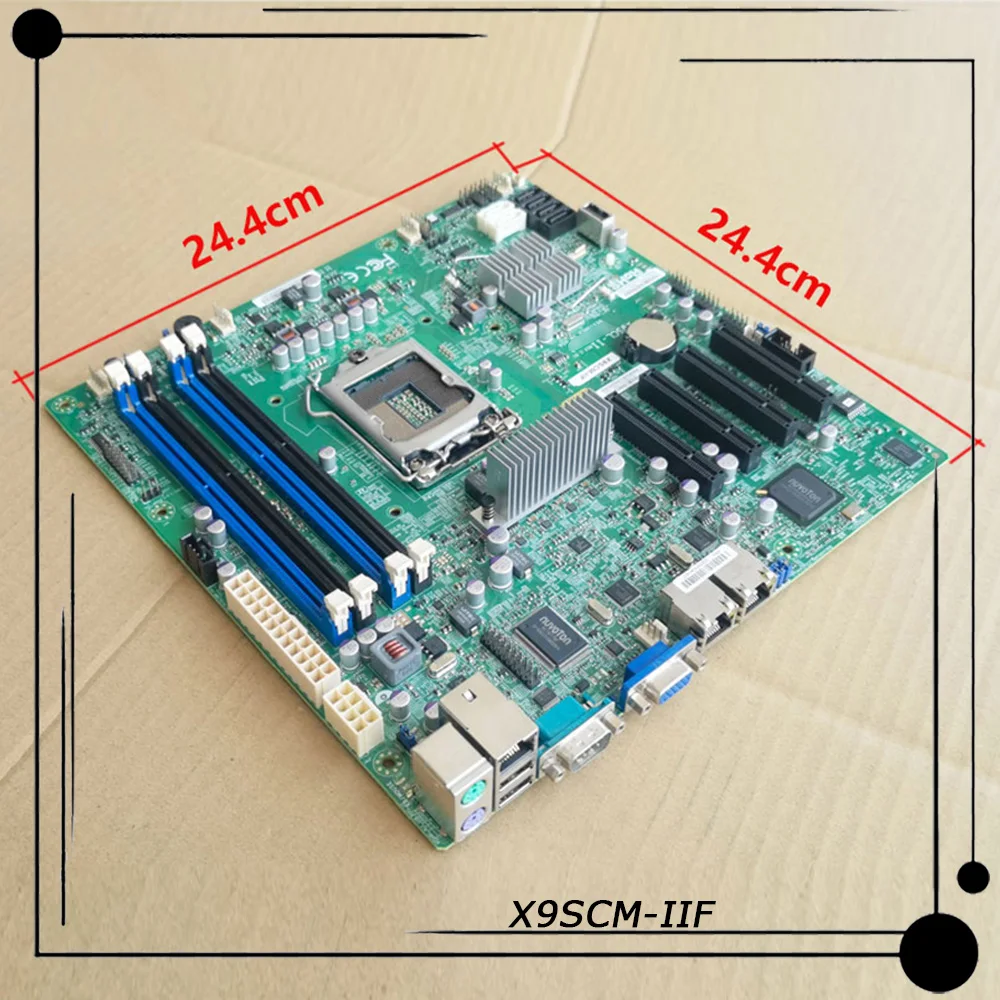 

For SuperMicro Server Motherboard LGA1155 C204 E3 I3 Perfect Test Before Shipment X9SCM-IIF