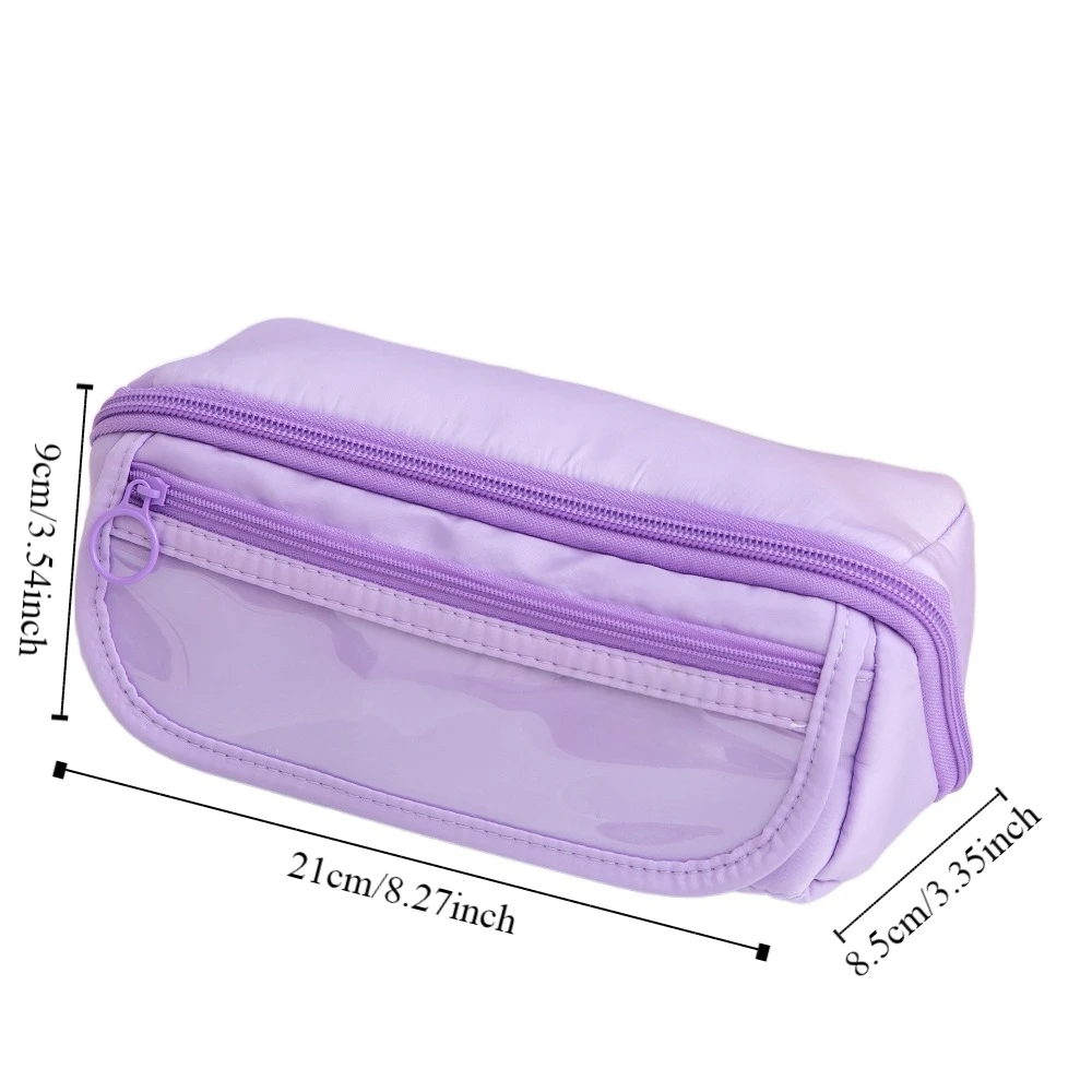 Estuche para lápices de gran capacidad con forma de prisma, estuche para bolígrafos de diez capas, bolsa de almacenamiento para bolígrafos estacionarios, estuche para lápices coreano bonito y duradero para niños