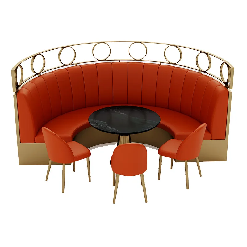 Sushi restaurant Stainless steel tables and chairs Catering commercial tea house booth Dining shop table and chair booth