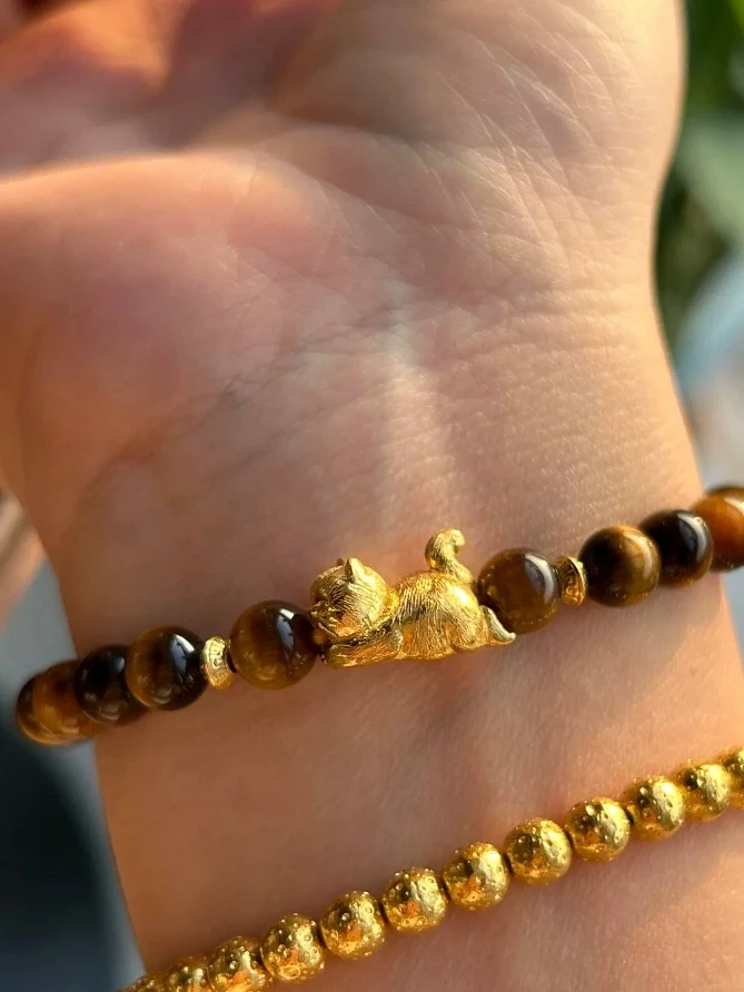 

High Color Retention 4K Gold Plated DIY Crystal Bracelet Accories Sand Gold Par Rabbit Sp Beads Handmade Beading Je...