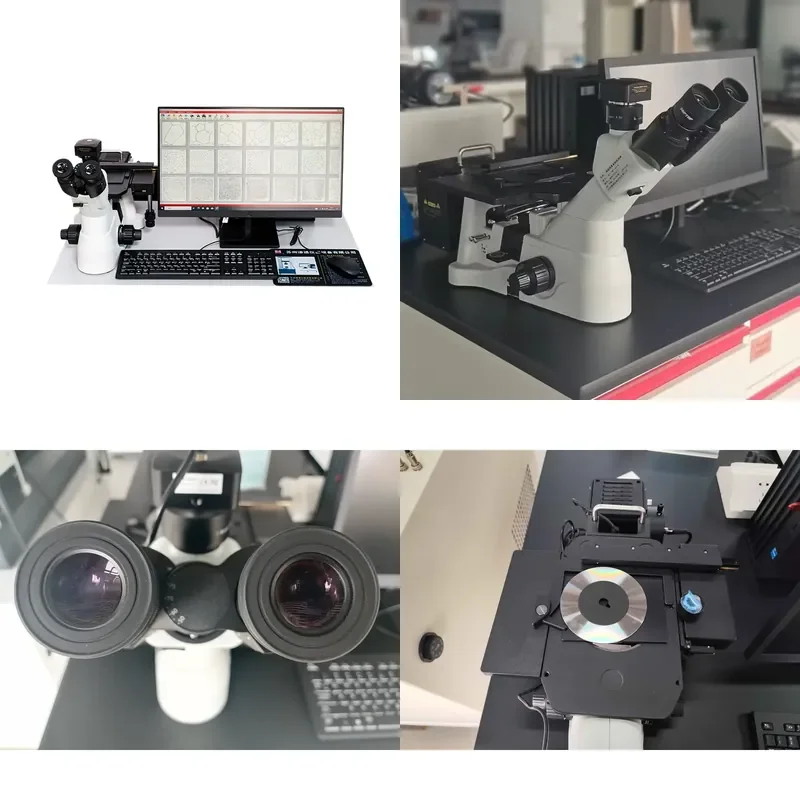 for Advanced 500x Zoom CE Certified Inverted Metallographic Microscope Automatic Software Factory Direct 1 Year Warranty 220V