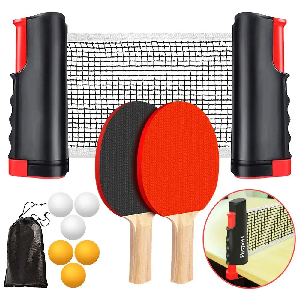 Retractable Net Ping Pong Net Frame Set Carry Bag Easy Setup Design Table Tennis Set Complete Accessories Lightweight