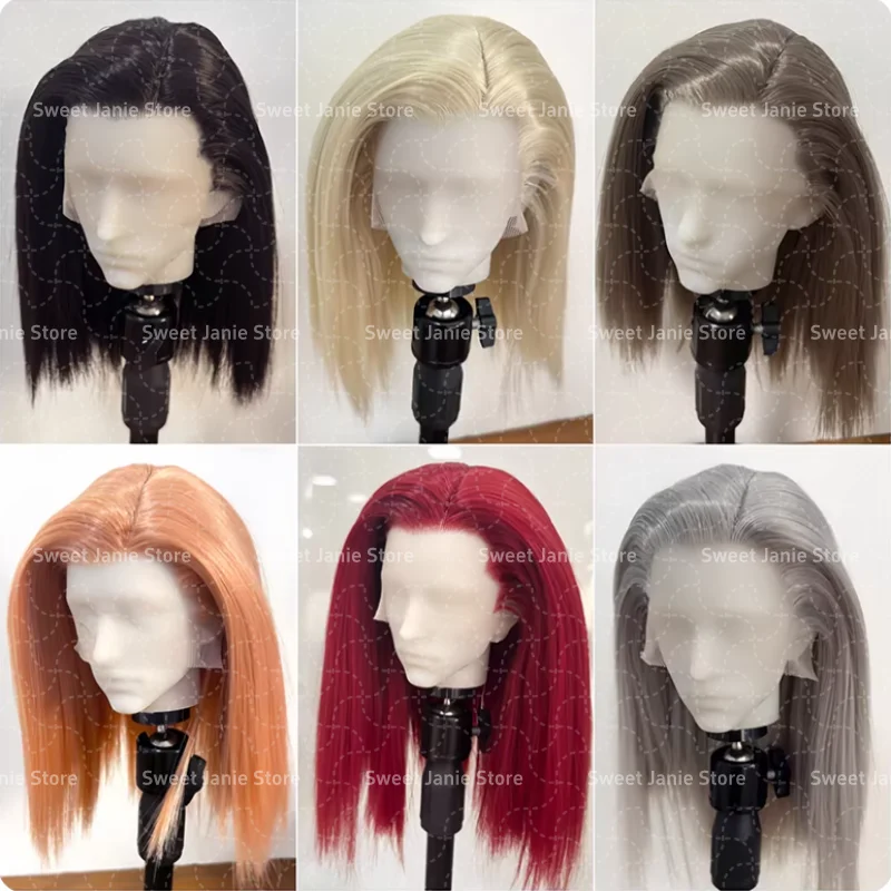 

BJD Wigs Long Straight Hair for 1/3 Doll High-temperature Wigs Doll Gold Sliver Brown Pink White Hair