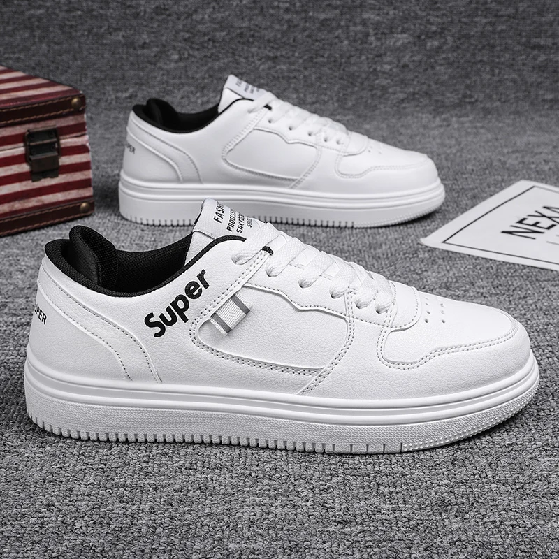 Trendy Casual Shoes Breathable Sports Men's Shoes All-Match Autumn Collection Comfortable round Toe EVA Material Lace-Up